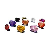 INDIA MADE 3X5Mm To 15X20Mm Aaa Grade Oval Shape Mix 10 Colors Cubic Zirconia, Synthetic Mix Diamond Transparent Loose Stone Supplies Zircon For Jewellry Making-B0CY7VV9RB