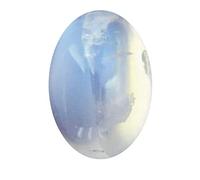 INDIA MADE 4.00 Ratti / 3.00 Ct. Lab-Certified Natural Raimbow Super Quality Moonstone Chandramani Cabochon Cut Finishing Loose Gemstone For Men'S And Women'S-B0C6XYV7KM