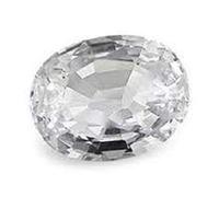 INDIA MADE 4.25 Ratti / 3.25 Carat Natural White Sapphire Stone I Certified Safed Pukhraj Birthstone I Precious Loose Gemstone By Lab Certified-B0BTWFRKCW