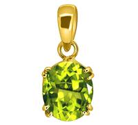 INDIA MADE 4.25 Ratti Natural Peridot Pendant Stone Gold Plated Locket Original Certified Gemstone Lab Tested-B0BYVV5DGF