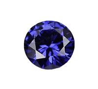 INDIA MADE 5.00 Carat I Certified Blue Zircon Stone I Round Shape Cubic Blue Diamond Gemstone-B0C1P3LTWC