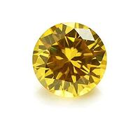 INDIA MADE 5.25 Ratti 4.00 Carat Yellow Zircon Cubic Zirconia American Diamond Certified Loose Gemstone Round Cut-B0DRLCMFX6