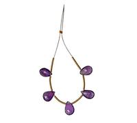 INDIA MADE 5 Loose Pieces Of Amethyst Gemstone Faceted Almond Shaped Ns1664-B07FYP1H1R