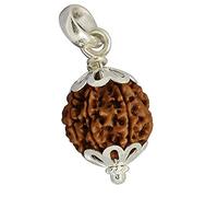 INDIA MADE 5 Mukhi Rudraksha Silver Pendant Nepali Rudraksha (Five Mukhi) with X-ray Test Report 6749