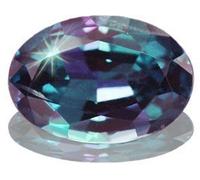 INDIA MADE 6.25 Ratti 5.50 Carat Aaa+ Quality Brilliant Shinning & Colour Changing Effect Alexander Alexandrite Stone Original Certified-B0B857S7VG, Silver, Created Sapphire