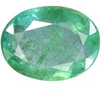 INDIA MADE 6.25 Ratti 5.60 Carat Emerald Gemstone Original Certified Panna Stone Loose Gemstone Aaa Quality-B0C2Q5WX1C
