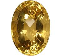 INDIA MADE 6.25 Ratti Sunela Stone Original Certified Natural Citrine Success Gemstone 28359 Silver Tone Created Sapphire