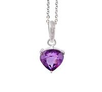 INDIA MADE 6.30 Carat Amethyst Silver Plated Pendant, Original and Certified Natural Katela Gemstone Quality, Jamunia Stone Locket for Men and Women, B08R8XJ926, Silver