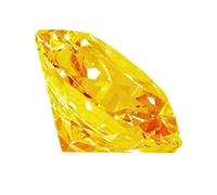 INDIA MADE 7.00 Ratti Yellow Zircon Cubic Zirconia American Diamond Certified Loose Gemstone Round Cut-B0C6XXG5C1