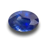 INDIA MADE 7.25 Ratti Crystal Original Natural Blue Sapphire Neelam | Nilam Stone For Men And Women | Energized Aaa++ Quality-B0DMF73BXD, Silver, Created Sapphire