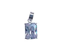 INDIA MADE 7.50 Carat White Natural Zircon Gemstone Locket For Men And Women World Trust Lab Certifited Aaa+ Quality-B082DFM38D