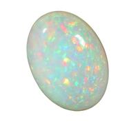 INDIA MADE 7.50 Ratti 6.88 Carat Opal Stone Certified Natural White Oval Shape Astrological Australian Opal Loose Gemstone for Men Women S-B0C2KYTC4T