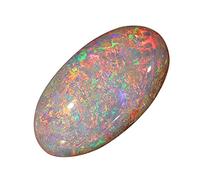 INDIA MADE 8.00 Ratti Opal Stone Certified Natural Fire Aa++ Quality Oval White Astrological Australian Opal Loose Gemstone-B0BZ8P4W2F
