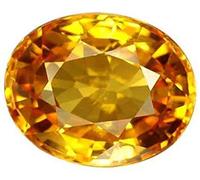 INDIA MADE 8.25 Ratti 7.72ct Yellow Sapphire Gemstone Certified Pukhraj Cultured Stone Lab Tested Astrological Purpose 32827 Silver Created Sapphire