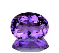 INDIA MADE 8.50 Carat Amethyst Gemstone Katela Stone Original Certified Amethyst Stone Jamuniya Ratna Kathela Stone-B0CKFHQWST, Silver Tone, Created Sapphire