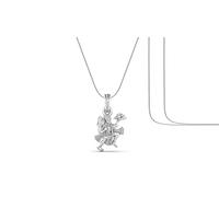 INDIA MADE 92.5% Pure Sterling Silver God Hanuman Pendant (Snake Chain 22 Inch) AMZ356 Silver Simulated Sapphire Silver Created Sapphire
