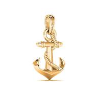 INDIA MADE 925 Sterling Silver, 22K Gold Plated, Ambitious and Stylish Mermaid Anchor Locket for Men and Women, AMZ270, Silver, Simulated Sapphire, Silver, Created Sapphire