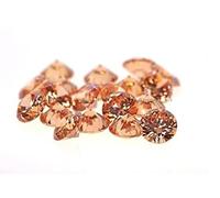 INDIA MADE Aa 8Mm To 15Mm Round Brilliant Cut Honey Brown Cubic Zirconia Loose Stone. Champagne Cz, Synthetic Champagne Diamond. Zircon-B0CNWHTQJR