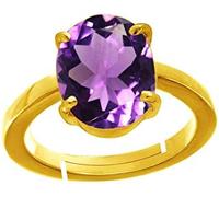 INDIA MADE Amethyst/Katela Ashtdhatu Adjustable Ring Original & Astrological Certified Aaa Quality Astrological Gemstone Pendant for Uni-B0846H7KB9 Silver Simulated Sapphire Silver