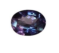 INDIA MADE Attractive 4.25 Carat Purple Colour Alexander Stone Oval Shape Alexandrite Gemstone Original Certified By Lab For Men & Women-B0C2CKH12P