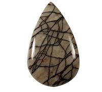 INDIA MADE Black Zebra Jasper Natural Pear Loose Gemstone 31.25Ct Kc97-B0819TH4WC