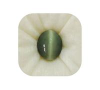 INDIA MADE Cat'S Eye Gemstone 7.25 Ratti Certified Natural Lesunia Lehsuniya Loose Gemstone (Cat'S Eye)-B0DJ95KQNF