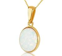 INDIA MADE Certified Natural A Quality Opal Locket 4.25 Ratti 3.00 Carat (Australian Opal) Gold Plated Brilliant Cut Certified Astrological Gemstone-B0CW39XWPW