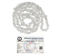 INDIA MADE Certified Natural Sphatik Clear Quartz Mala Chip Beads Original Crystal Stone Mala For Reiki easing And Crystal easing Stones-B09T5PF18M