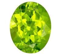 INDIA MADE Certified Peridot Faceted Loose Gemstone 7X5Mm Oval Cut, Carat 0.6-B09Q7VT7S8