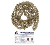 INDIA MADE Certified Smoky Quartz Mala/Necklace Natural Crystal Stone Reiki easing Chip Bead Mala. Charged by Reiki Grandmaster & Vastu Expert-B09T5QWQ69