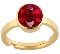 INDIA MADE Certified Unheated Ring 6.25 Ratti 5.45 Carat Quality Natural Burma Ruby Manic Gemstone Ring for Men and Women - 5984, Silver, Created Sapphire