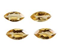 INDIA MADE Citrine Faceted Natural Gemstone 6X12 Mm Marquise Shape 4 Pcs Wholesale Lot 6.2Cts Gtc-444-B09SPZRZ61