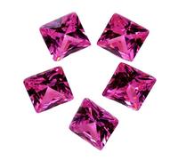 INDIA MADE Created Pink Cubic Zircon At Wholesale Rate (Rs 7.5/Carat) Fine Quality Princess Shape Loose Gemstone For Reselling Astrologers Jewellers Crystal easing Astrological-B0BZRK5TV7