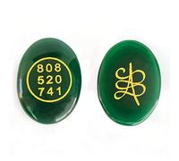 INDIA MADE Crystal Stone Money Switch Word For Prosperity And To Attract Money by Luck Natural Oval Shape Gemstone For Reiki easing (Both Side)-B09PC5H2CP