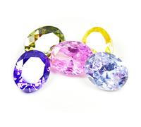 INDIA MADE Cubic Zircon Gemstone 28.4 Carat Oval Mix Loose 5 Pcs Wholesale Lot For Jewelry Making-B073CWKKWQ