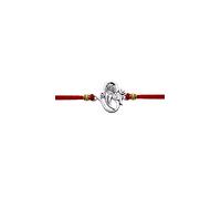 INDIA MADE Ganesh Mukhi Designer Fancy Traditional Rakhi Silver Plated For Rakshabandan Rakhe-B0B7BB7DT7