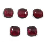 INDIA MADE Garnet Natural Gemstone 7X7 Mm Cushion Shape 5 Pcs Wholesale Lot 8.35Cts Gtc-401-B09SPYR525