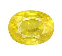 INDIA MADE Gems 6.50 Carat / 7.25 Ratti Natural Aa++ Quality Pukhraj Yellow Sapphire Certified Original Loose Gemstone (Astrological Purpose)-B0CLKL28W2
