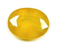 INDIA MADE Gems Unheated Untreated Yellow Sapphire Pukhraj Stone Original Certified 10.25 Ratti Natural Gemstone For Men And Women-B09C26NGJT