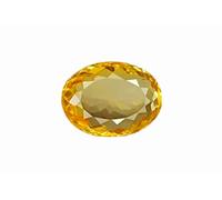 INDIA MADE Gems Yellow Natural Citrine Sunhela 5 Ratti / 4.38 Carat with Lab Certificate Certified Natural Citrine Sunhela Aaa+ Quality-B0BPW33CRN