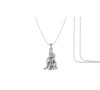 INDIA MADE God Hanuman Chain Pendant (Pendant with Rope Chain- 22 inches) for Men & Women Pure Silver Lord bajrang bali Chain Locket for Good Health & Wealth - MPSR7066-AMZ326