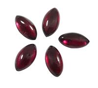 INDIA MADE Goyal Exports Garnet Natural Gemstone Cabochon 5X10 Mm Marquise Shape 5 Pcs Wholesale Lot 8.15Cts Gtc-442-B09SPZDMSM