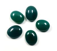 INDIA MADE Green Onyx Gemstone 36 Carat Natural Genuine Oval Loose 5 Pcs Wholesale Lot For Jewelry Making-B073CL6TB8