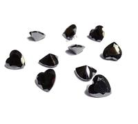 INDIA MADE Hi International 3Mm To 8Mm Aaa Grade Heart Black Color Cubic Zirconia, Synthetic Black Diamond Transparent Loose Stone Supplies Zircon For Jewellry Making-B0CXRY4NQK, Silver, Created