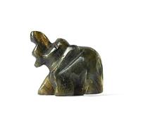 INDIA MADE Labradorite Elephant 1 Pcs Status Figurine Stone Natural easing Crystal Stone Reiki Chakra Balancing-B07QV536P4