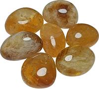 INDIA MADE Natural A+ Citrine easing Crystal Tumble Stone (100 Gram)-B08PZ5FHKV