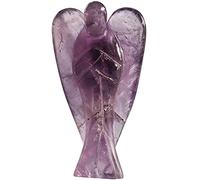 INDIA MADE Natural Angel Amethyst 2 Inch Approx Original Semi Precious Stone For Reiki Crystal easing, Crystal Therapy, Meditation, Chakra Balancing Unisex Men Women - Colour Purple-B094DJDNBW