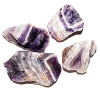 INDIA MADE Natural Banded Amethyst Rough Raw Rock 200 Grams For easing Crystal Reiki And Vastu, Meditation,-B07RS3N37Y