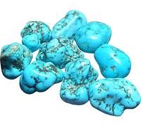 INDIA MADE Natural Blue Turquoise (Firoza) easing Crystal Semi Polished Raw/Rough Stone (10 To 20 Gram 1 Single Stone)-B09WKK2MYF