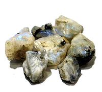 INDIA MADE Natural Citrine Carnelian Green Aventurine Rose Quartz Fluorite Tiger Eye Lapis Amethyst Black Tourmaline Negativity Rough easing Crystal Gemstones (White Rainbow Moonstone)-B08QJ74914